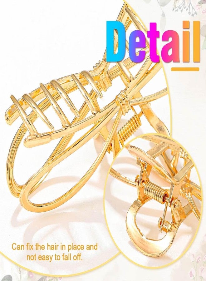CAKURE Bow Claw Clip Gold Bow Hair Clips Hair Accessories for Women (Pack of 2) - Image 4